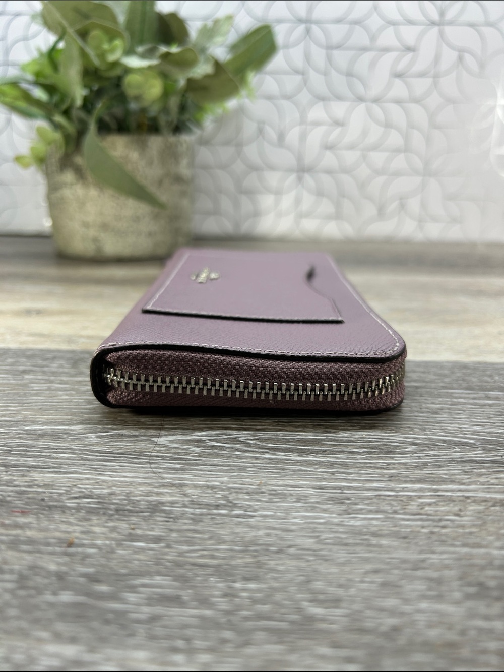 Coach Pink Leather Zip Wallet - Picture 6 of 9